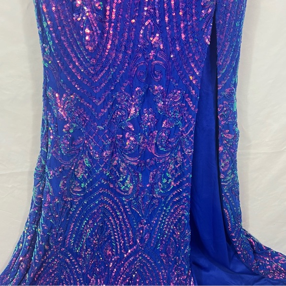 Windsor Blue and Pink Sequin Gown - Picture 3 of 9
